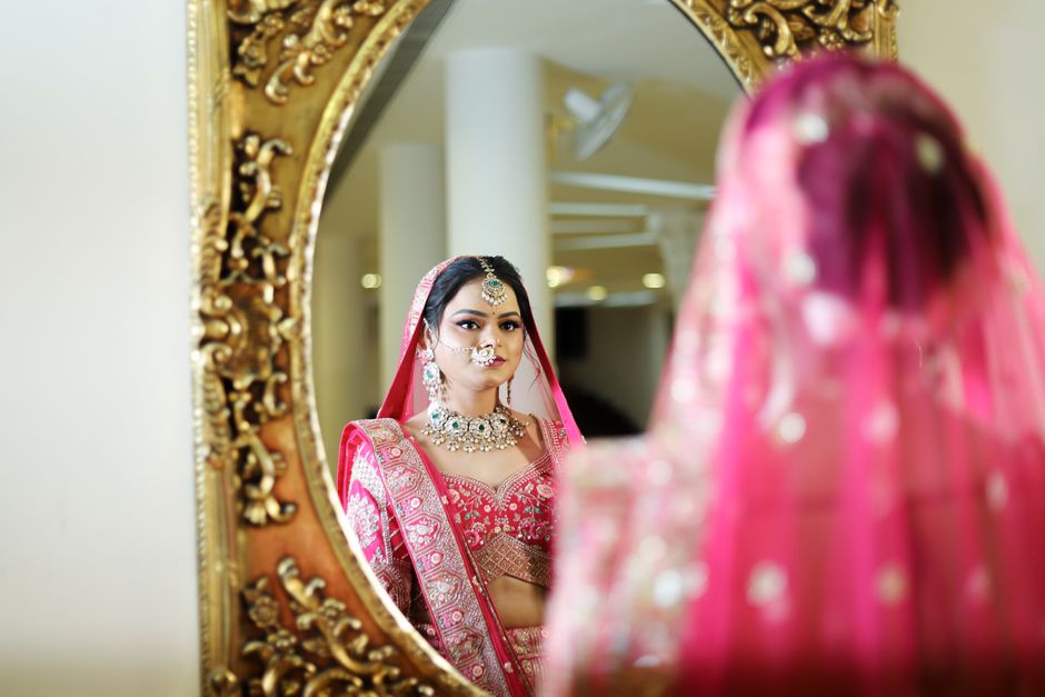 Bride getting ready for destination wedding